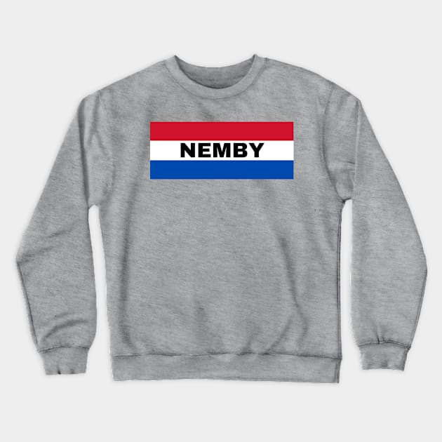 Nemby City in Paraguay Flag Colors Crewneck Sweatshirt by aybe7elf